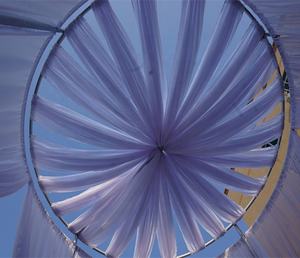 <b>Adjustable</b> 10ft Double Circle Backdrop Stand Pipe and Drape Heavy Duty Wedding Decorations Backdrop Kits - Product Image 4