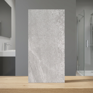 Azulejos de porcelana con aspecto de mármol gris Harbour Grey de 800x1600 mm, acabado mate brillante, para pisos y paredes de cocinas. - Product Image 3