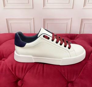Chaussures de course blanches de luxe pour homme, respirantes, en maille, avec fermeture à lacets, tendance printemps-hiver, en cuir véritable - Product Image 1