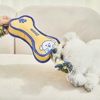 Juguete Masticable para Perros, Personalizado, Resistente, Ecológico, con Diseño de Dibujos Animados, Cuerda con Sonido, para Masticadores Agresivos, Resistente a Mordidas, Interactivo, para Ejercicio y Juego