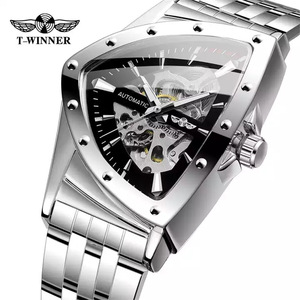 Orologio da uomo con quadrante triangolare meccanico Casual da uomo con cinturino triangolare in acciaio inossidabile - Product Image 5