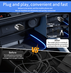 M3 Mini 2 in 1 Ai Box Adaptor CarPlay & Android Auto Berkabel ke Nirkabel WiFi BT Connect Plug & Play Dongle 2in1 untuk Car Play Berkabel - Product Image 4