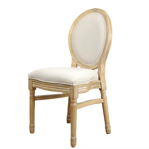 Silla apilable King <span class=keywords><strong>Luis</strong></span> de comedor apilable de madera maciza con respaldo redondo y pop - Product Image 1