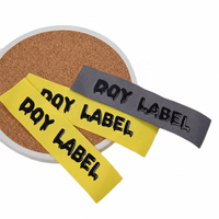 Etiquettes d'accessoires vestimentaires Vente en gros Logo personnalisé en caoutchouc silicone Etiquettes tissées en satin recyclé pour vêtements