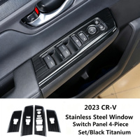 Panel Decorativo de Acero Inoxidable Premium para el Interruptor de Ventanillas, Modificación Interior del Automóvil para Honda 23-26