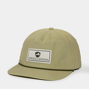 Casquettes Snapback en nylon tissé à 5 panneaux personnalisées OEM avec cordon, chapeaux non structurés tendance - Product Image 3