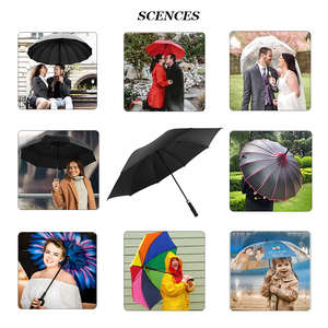 Custom Logo Automatic Logo Printing <b>Wind</b> Proof Sunscreen Golf Umbrella Control Suitable 2-3 People Straight Handle Golf Umbrella - Product Image 3