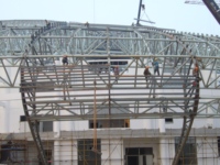 Structure de toit en treillis d'acier préfabriqué pour stade et couverture