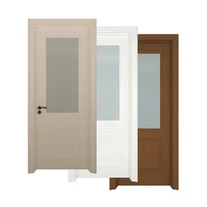 Novos materiais bom preço madeira maciça porta interior preço competitivo quarto madeira porta