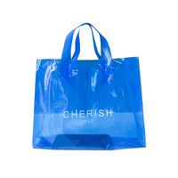 Sac en plastique à poignée en LDPE/HDPE avec logo imprimé personnalisé, sac découpé, sac de shopping pour l'emballage de vêtements/chaussures