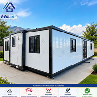 Maison conteneur préfabriquée extensible 40 pieds 20 pieds aux normes australiennes, 1, 2, 3, 4, 5 chambres, maison modulaire de jardin, unité d'habitation complémentaire