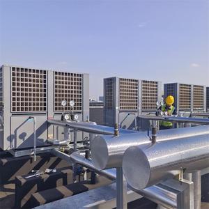 Unidad de Bomba de Calor de Aire en Cascada para Altas Temperaturas, 380V R-410A, Sistema de Calefacción y Refrigeración Industrial Metálico, Ahorro de Energía - Product Image 2