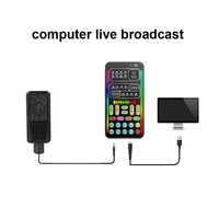 Vente chaude I9 Sound Portable Voice Changer Device pour Mobile Game Broadcast Mobile Computer Live Sound Card