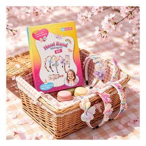 Hot Sale Headband Making Kit Kids Hair Decoration Butterfly Ribbon <b>Foam</b> Flowers Handmade Arts <b>Crafts</b> Gift Set Party - Product Image 3