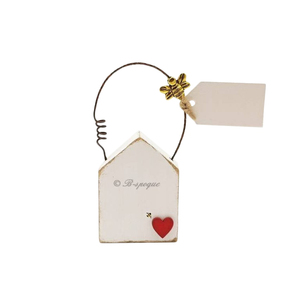 Bee Happy Spring Cottage Desktop Miniatuur Huisje Drijfhout Kleine Houten Huizen Met Hart - Product Image 6
