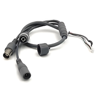 Arnés de cableado de cable de alimentación de video UL20761 de 470MM con aislamiento de PVC Botón de reinicio de conductor coaxial 50ohm BNC