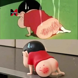 ของตกแต่งรถยนต์รูปชินจัง ตัวการ์ตูน ยืนยุ่ง สะโพกเปลือย ของเล่นน่ารัก งานฝีมือพลาสติก - Product Image 2