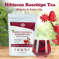 Thé santé en sachets Chianherbs Private Label Hibiscus Roselle Rosehips Slimming Beauty Glow, végan, sans OGM, sans gluten