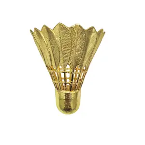 High Quality Custom Metal Ornament Gold Silver Copper Shuttlecock Competition Metal Badminton Association Souvenir