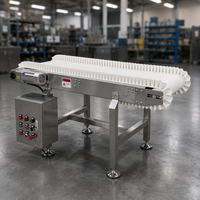 Convoyeur à bande rotative en PU de qualité alimentaire à prix compétitif réglable, cadre en acier inoxydable, traitement de bord de couteau, restaurant neuf