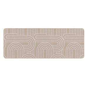 พรมทรงสี่เหลี่ยม 45X120 ซม. ผ้าพิมพ์ลาย MODUL สีขาว - Product Image 1