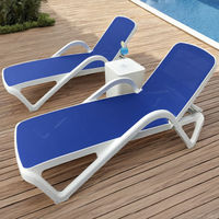 Chaise longue de natation pour hôtel Chaise longue moderne et durable en plastique pour l'extérieur jardin Patio Lit de repos simple Cour au bord de la piscine Chaise de plage