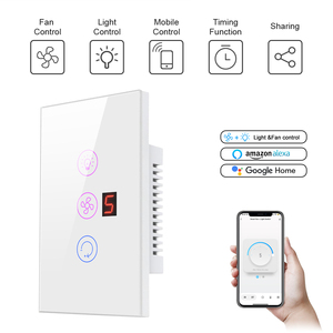 XZJ US Tuya WIFI Lüfter drehzahl regler Smart Dimming Control Light Wand schalter - Product Image 3