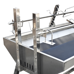 เตาบาร์บีคิวแบบสองเชื้อเพลิง ระบบย่างสองชั้น ใช้ได้ทั้งแก๊สและถ่าน สำหรับย่างแกะและหมู พร้อมแกนหมุนสำหรับย่างแบบโรตีเซอรี สำหรับใช้งานกลางแจ้ง - Product Image 5