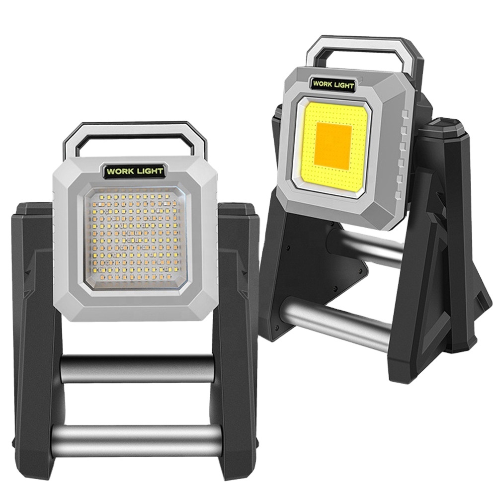 The new COB glare work light has a built-in battery USB charging 360° folding portable and stretchable
