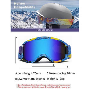 Lunettes de ski pour enfants personnalisées OEM Anti-buée Lunettes de snowboard pour enfants Lentilles polarisées Protection UV400 Ski Sport de neige Lunettes - Product Image 3