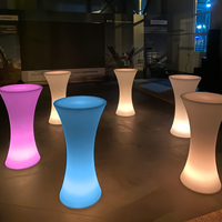 Table et chaises LED d'extérieur pour salon, mobilier de fête et de discothèque, 16 couleurs changeantes, étanches, vente en gros