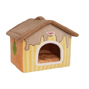 Lit pour chat en forme de maison, lit pour animaux toutes saisons, lit pour chat en polaire arctique super doux, lit pour chien, fournitures pour animaux de compagnie, amovible et lavable. - Product Image 2