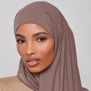 2024 sciarpa Hijab in Jersey di bambù elasticizzato superiore di alta qualità stile moda più venduto - Product Image 1