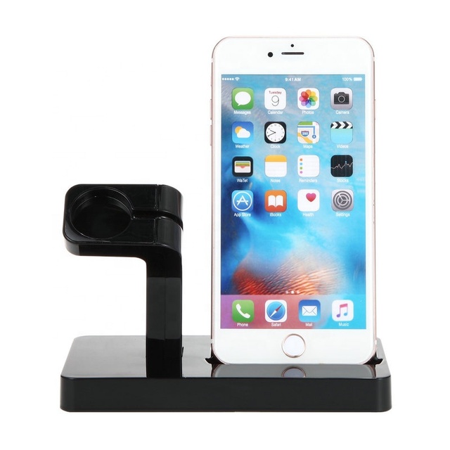 Wireless Phone Charger Dock 2 in 1 Charging Stand Mount Cradle Station Dock for Smart Watch for Mobile Phone Charger Holder