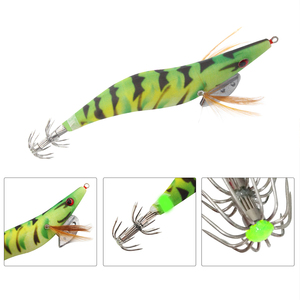 5 pz calamari gancio Jig legno gamberetti gamberi coda luminosa seppie artificiali polpo esche affrontare <span class=keywords><strong>per</strong></span> la pesca - Product Image 3