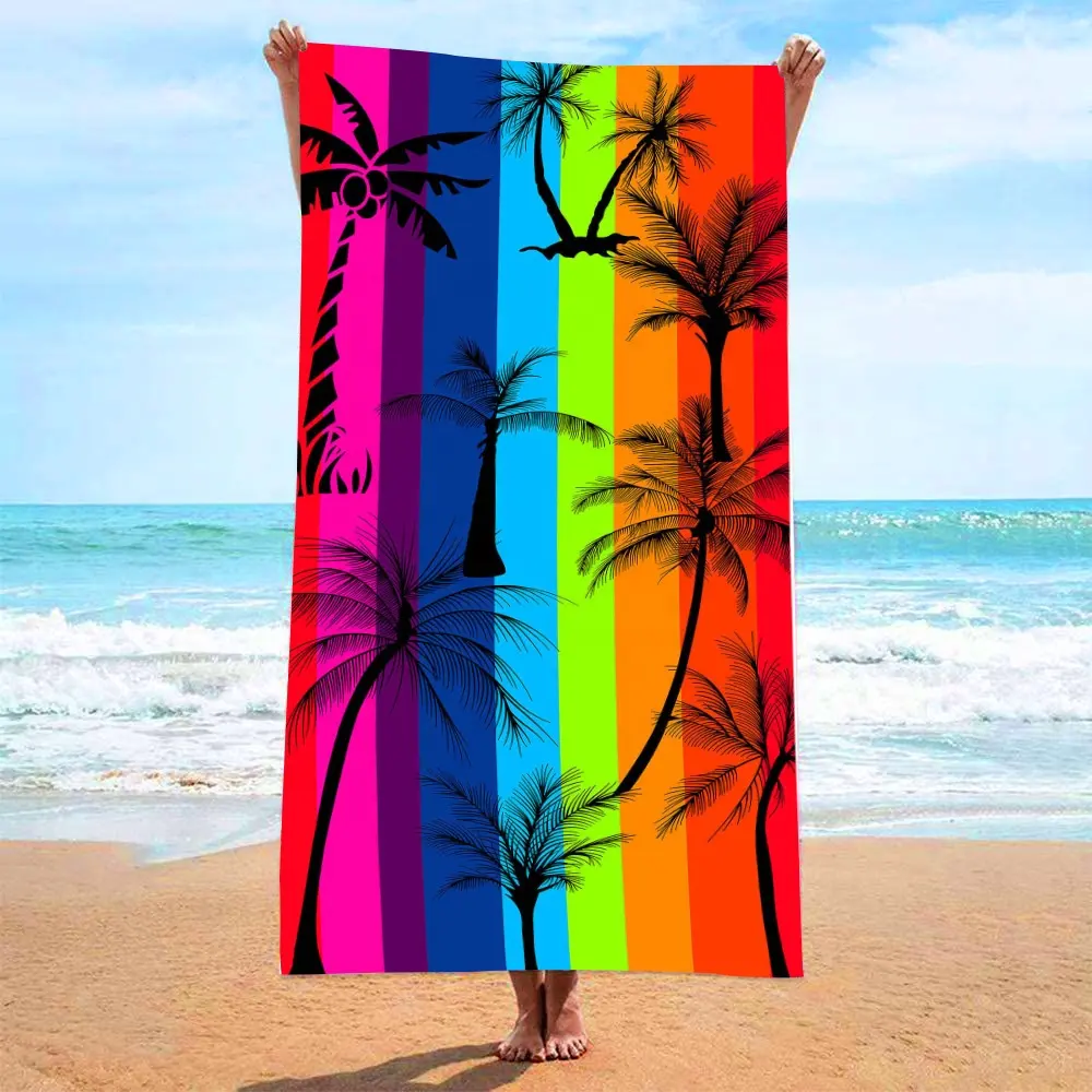 Personalized Large Microfiber Rainbow Towels Printed Gay Pride Beach Towel LGBT Bathroom Beach Towel For Parade