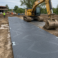 Tapis de protection industriels robustes pour grue, pour le soutien des stabilisateurs, l'accès à la construction et la stabilisation des sols meubles
