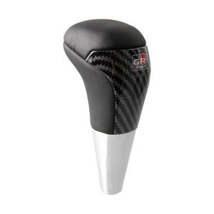 Poignée de levier de vitesse en fibre de carbone Gr Sport noire ergonomique universelle pour voiture - Product Image 3