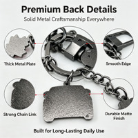 Porte-clés en émail personnalisé en gros, breloques multiples, métal durable, formes personnalisées, cadeau promotionnel, OEM, échantillonnage rapide, faible MOQ