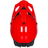 Casco de motocross todoterreno aprobado por DOT personalizado de fábrica, casco de motocicleta rojo