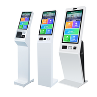 Beyaz Eğimli 15 15.6 21 21.5 32 İnç Android Linux Dokunmatik Ekranlı Self Servis Sipariş POS Terminali Self Servis Ödeme Dijital Kiosk
