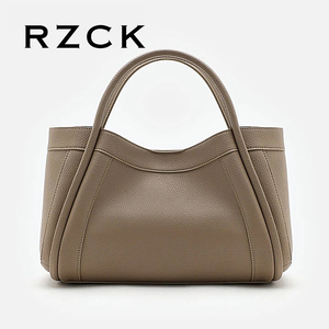 Rzck กระเป๋าสะพายไหล่สะพายข้างหนังแท้แฟชั่นสุดคลาสสิคสำหรับผู้หญิงกระเป๋าถือใบใหญ่ด้านข้างแบบลำลองของฉันออกแบบเอง - Product Image 3