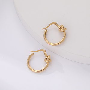 Fashion Trendy Custom <b>Gold</b> Plated Stainless Steel Hoop <b>Earrings</b> <b>Set</b> for Women Hollow Design Customizable Size Packing Party - Product Image 3