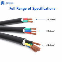 Flexibles PVC-isoliertes RVV-Kabel 2-5 Adern Verseiltes Kupfer-Elektrokabel für Haushaltsgeräte Heizung Hohe Flexibilität