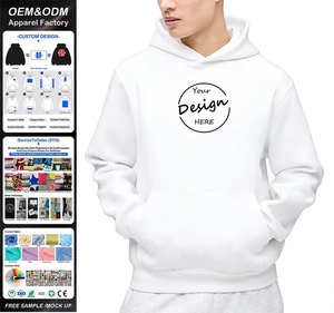 เสื้อฮู้ดดี้ปักลายตามสั่งสำหรับผู้ชาย ขายส่ง คุณภาพสูง 360GSM ผ้าฝ้าย 100% ผ้าเฟรนช์เทอร์รี่เนื้อนุ่ม ทรงปกติ เสื้อฮู้ดดี้ลายกราฟิกสำหรับผู้ชาย - Product Image 1