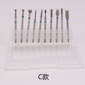 Bộ mũi khoan móng bằng thép vonfram 10 chiếc, đầu kim cương, đường kính 3/32, mũi khoan móng bằng cacbua kim loại - Product Image 3