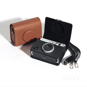 Étui rétro exclusif Caiul en cuir de litchi pour appareil photo Fujifilm <span class=keywords><strong>Instax</strong></span> <span class=keywords><strong>Mini</strong></span> <span class=keywords><strong>EVO</strong></span> Film - Product Image 2