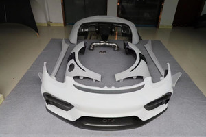 Kit de Carrocería para Porsche 981, Estilo GT4 Mejorado, Parachoques de Fibra de Carbono, Difusor, Alerón, Capó - Product Image 2