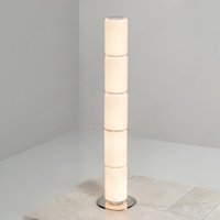 Lampe sur pied en verre de style nordique moderne et minimaliste Canada COLUMN, abat-jour gris fumé/blanc LED pour salon, design de créateur
