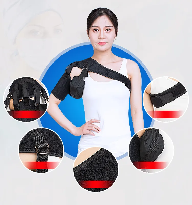 Inflatable Neoprene Shoulder Brace Support rotator Pressure Straps Breathable Shoulder Brace for Bursitis, Dislocated AC Joint,